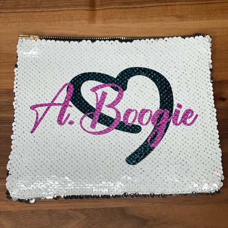 Sequin Makeup Bag/ Pencil Case