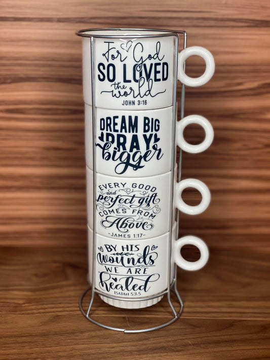 Stackable Mugs 4pc Set