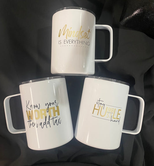 Stainless Steel Coffee Mug with Lid